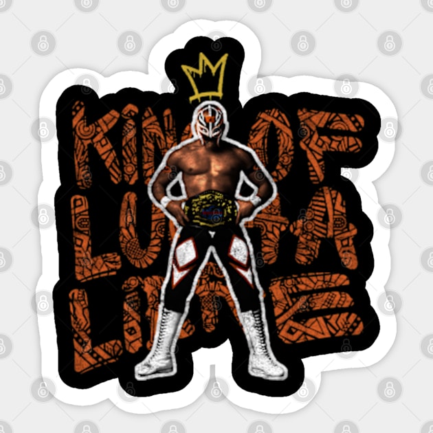 King of Lucha Sticker by Snomad_Designs